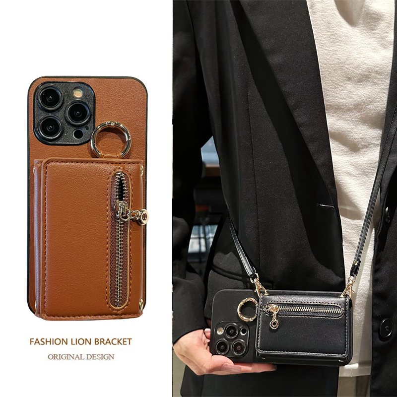 适用小米POCOC75手机壳C61插卡套C50斜跨绳C65支架C40e商务C31复古C3零钱包Lite小众c75时尚创意防摔保护套