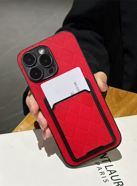 坎宁安适用于小米POCOF6PRO手机壳F6菱格F5Pro小香风F5插卡套F4Gt门禁F3商务F2Pro卡套F1可装卡f2防摔保护套