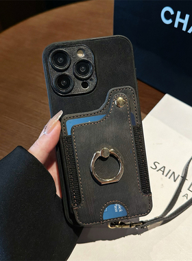 适用小米POCOF6PRO手机壳F6插卡套F5Pro商务F5可装卡F4Gt支架F3复古F2Pro零钱包F1小众f2时尚创意简约保护套