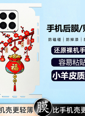 坎宁安适用vivoV60Lite手机后膜V50E福袋V29e有福V40Pro背膜V25新年贴纸V23e镜头膜V21S喜庆V50E新年V40lite