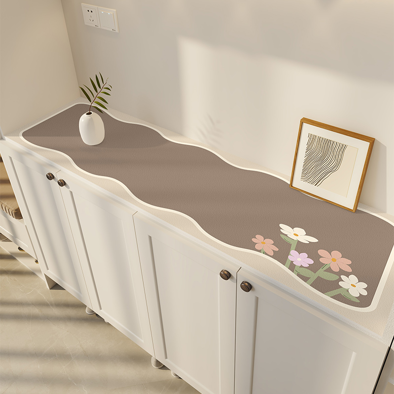 鞋柜垫防水防脏茶几桌布pvc免洗电视柜桌垫硅胶防烫鞋柜台面垫子