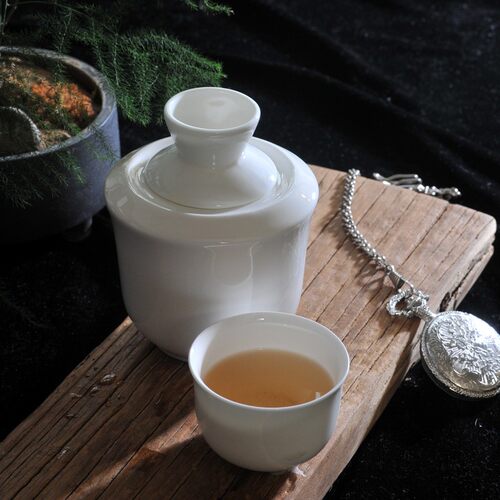 骨瓷温酒壶烫酒温水器中式纯白单人陶瓷酒壶酒具家用二两热酒暖酒