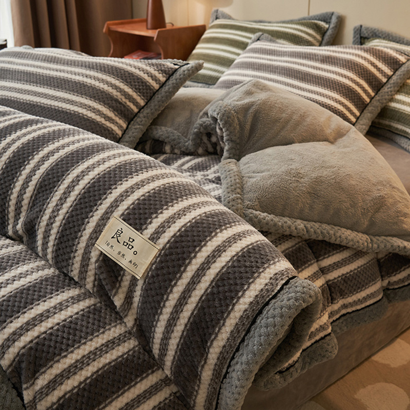 冬季珊瑚被套单件150x200双面加绒宿舍被罩法兰绒1.5米被单