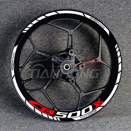适用CBR600RR CBR650R 1000 CB500X轮毂车圈轮框改装反光防水贴花