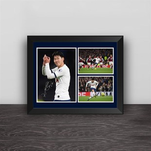 热刺孙兴慜千里走单骑实木装饰相框照片墙桌摆挂框摆件家居壁画