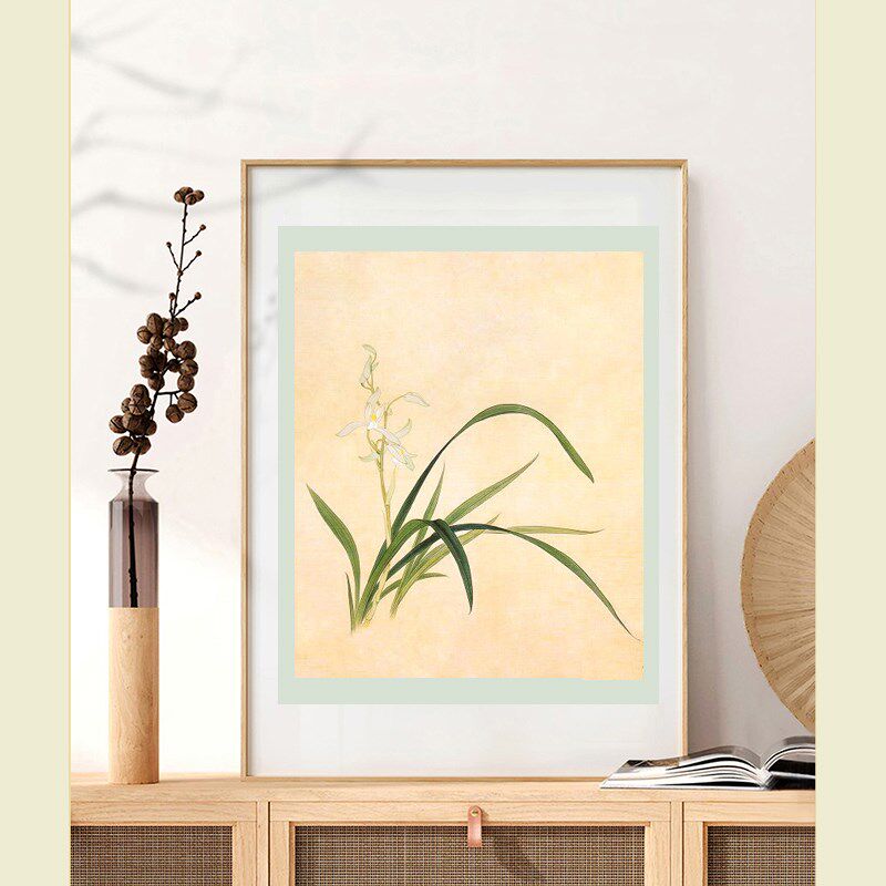 苏绣DIY套件初学材料包 兰花草 客厅卧室餐厅走廊过道 刺绣装饰画