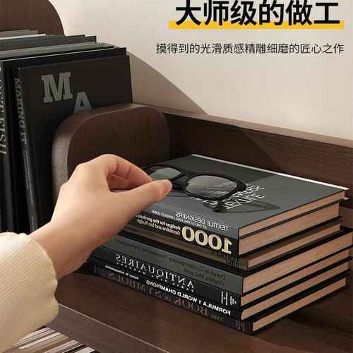 书架桌面置物架实木可调节移动书立学生简易小型柜子收纳整理书柜