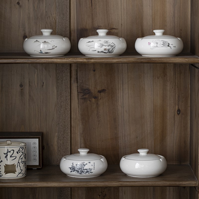 火锅砚台不干墨i池初学毛笔书法专用墨水保湿笔洗带盖墨盒墨台墨