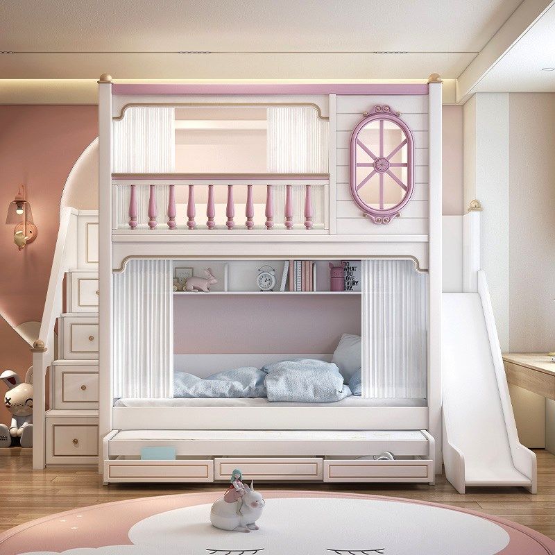 儿童床上b下床高低床两层粉色公主床高架床上下铺男孩双层床子母,住宅家具,高低/子母床,淘宝优惠券,粉丝福利购,淘宝优惠卷