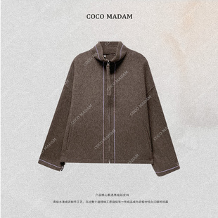 NIUNIU ·T-1195 秋冬休闲立领长袖拉链短款大衣外套