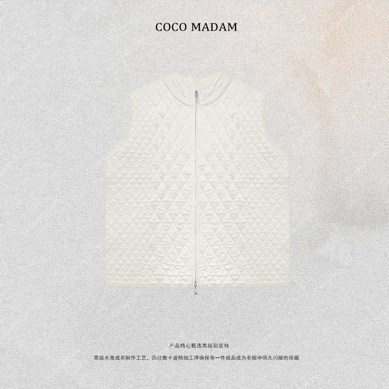 NIUNIU ·T-2091 圆领极简风菱格冬季女马夹休闲百搭马甲外套,女装/女士精品,马夹,淘宝优惠券,粉丝福利购,淘宝优惠卷