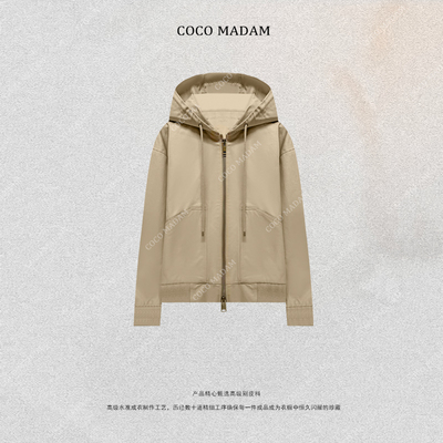 NIUNIU ·T-1951 宽松型秋冬短外套女宽松拉链连帽外套