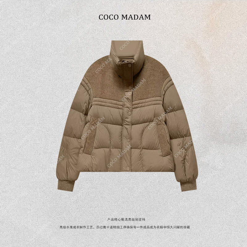 NIUNIU ·T-1954 长袖立领拼接女袖短款休闲时尚羽绒外套