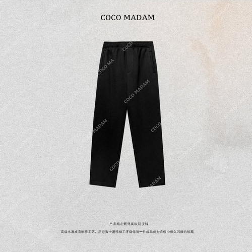 NIUNIU ·T-1893 高腰休闲裤秋冬九分裤直筒裤松紧腰