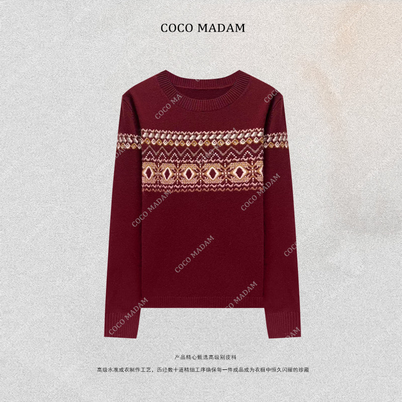 NIUNIU ·T-2266 秋季圆领长袖时尚保暖宽松套头羊毛衫