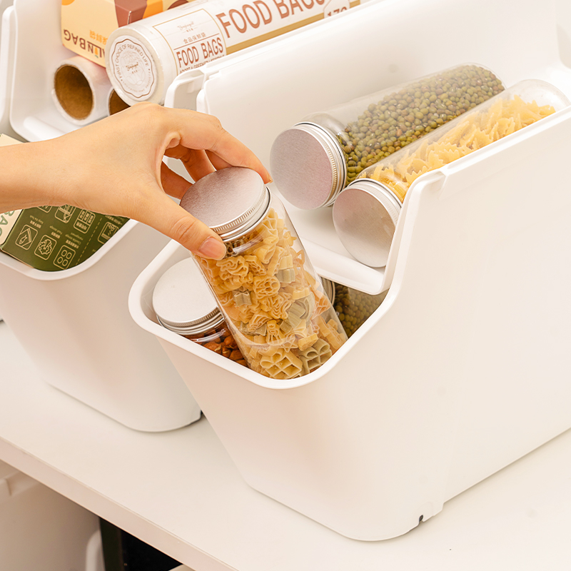 厨房收纳盒抽拉式置物架橱柜夹缝拉篮下水槽O带轮整理盒分层储物