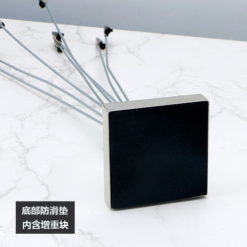 金属方形8支桌面便签夹立式照片夹留G言夹标签夹银色名片夹便条夹