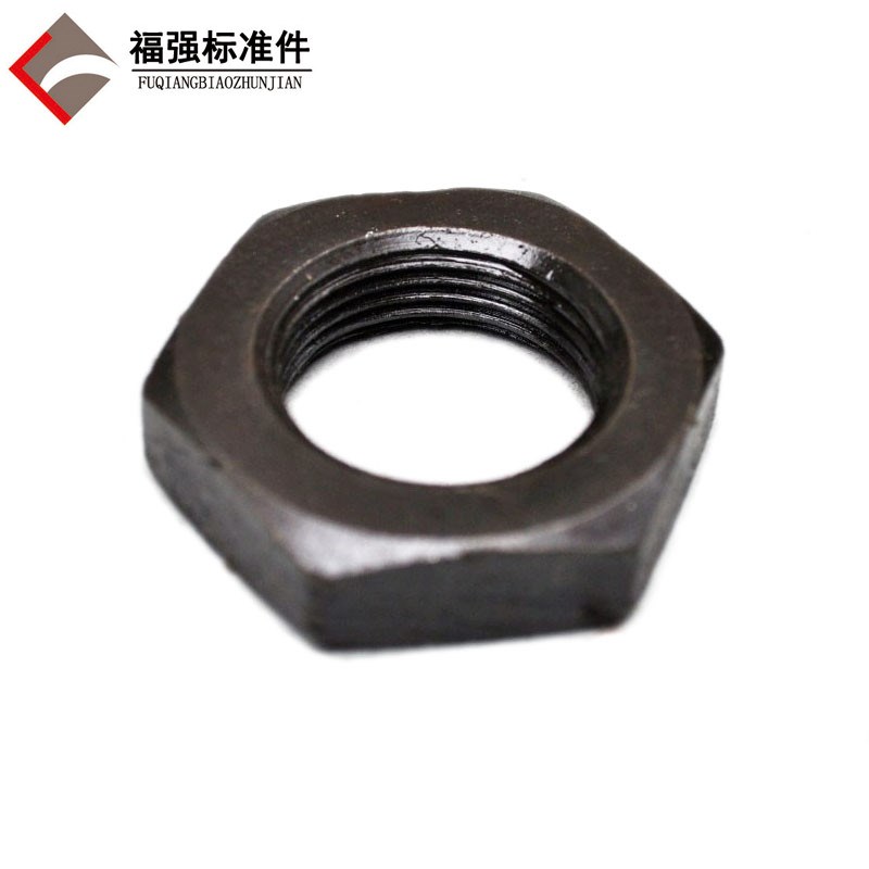 8级细牙六角扁螺帽 GB5p4六角薄螺母 GB6173发黑镀锌M8 10 12至M4