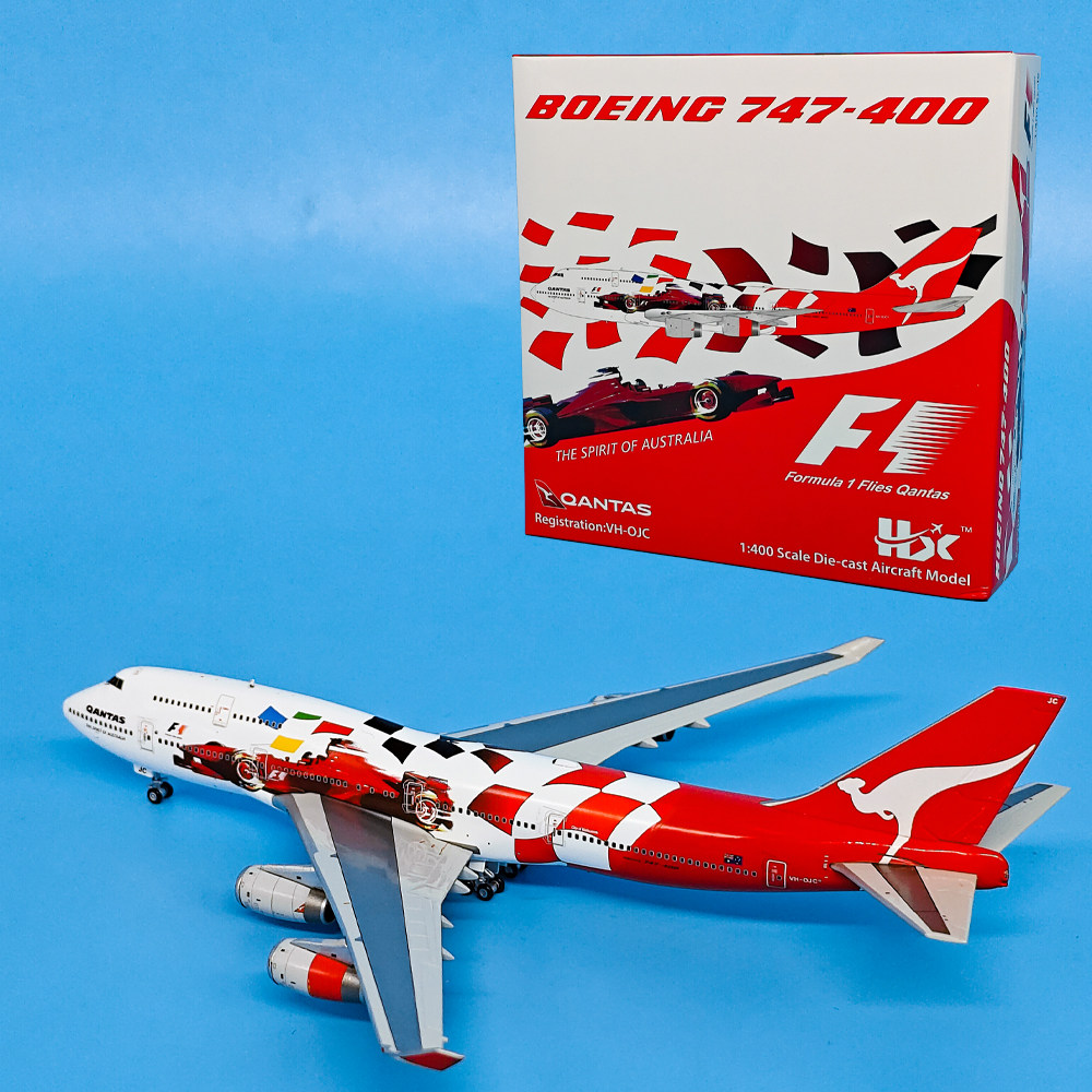 HX 1:400澳洲航空播音B747-400客机VH-OJC仿真飞机模型模型合金