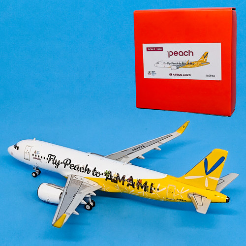 1:400乐桃航空空客A320客机JA08VA飞机模型合金仿真摆件JC