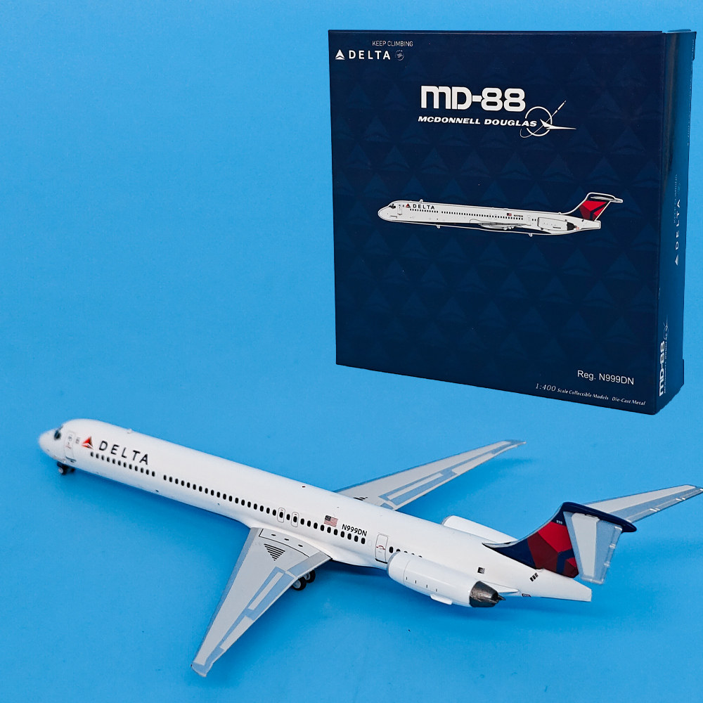 NG1:400达美航空麦道MD-88客机N999DN飞机模型合金收藏
