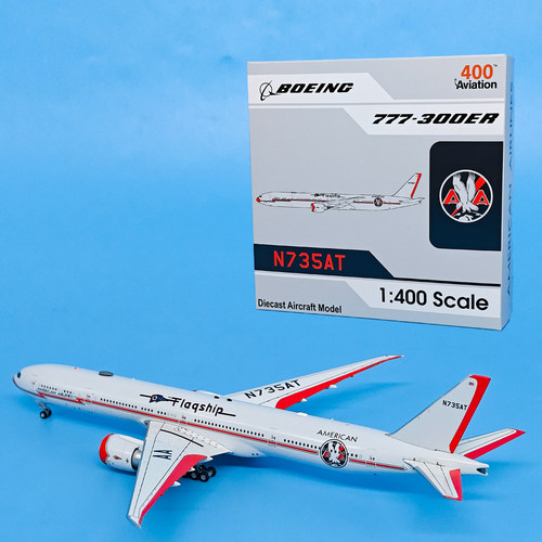AV 1:400美国航空波音777-300ER客机N735AT仿真飞机模型合金摆件