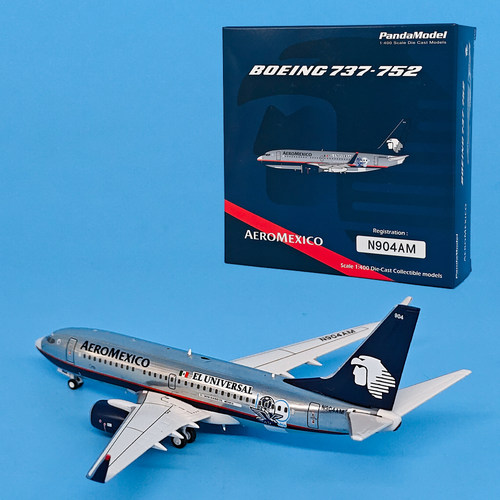 1:400墨西哥航空波音B737-752客机N904AM合金飞机模型仿真摆件PM
