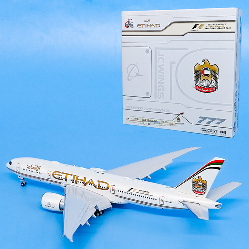 1:400阿提哈德航空B777-200LR客机A6-LRD飞机模型合金仿真摆件JC