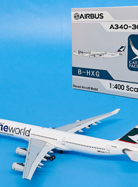 AV 1:400国泰航空A340-300客机飞机模型合金寰宇一家涂装仿真摆件