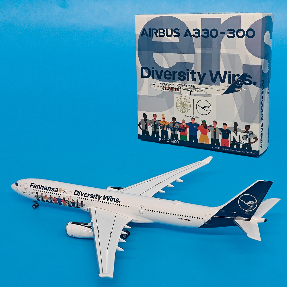 NG1:400德国汉莎航空A330-300德国队D-AIKQ飞机模型合金收藏