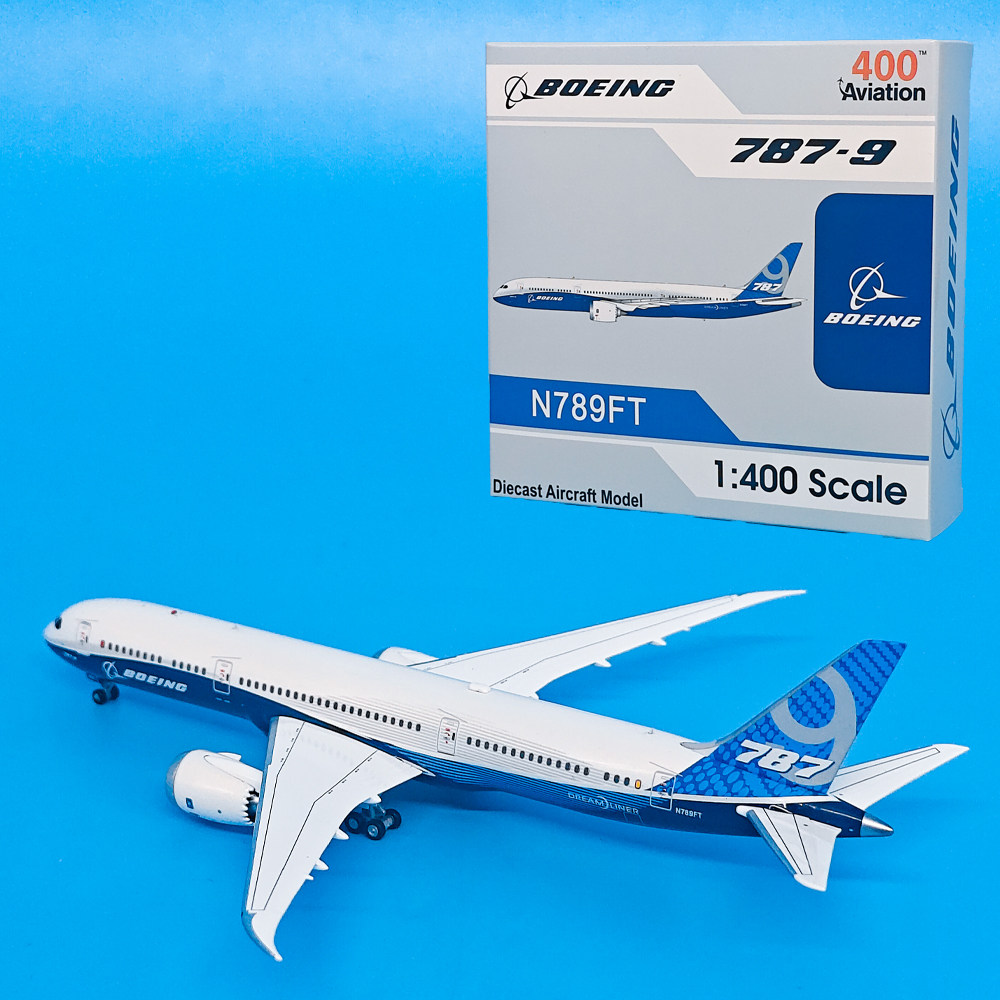 1:400波音原厂B787-9客机N789FT飞机模型合金仿真金属摆件AV