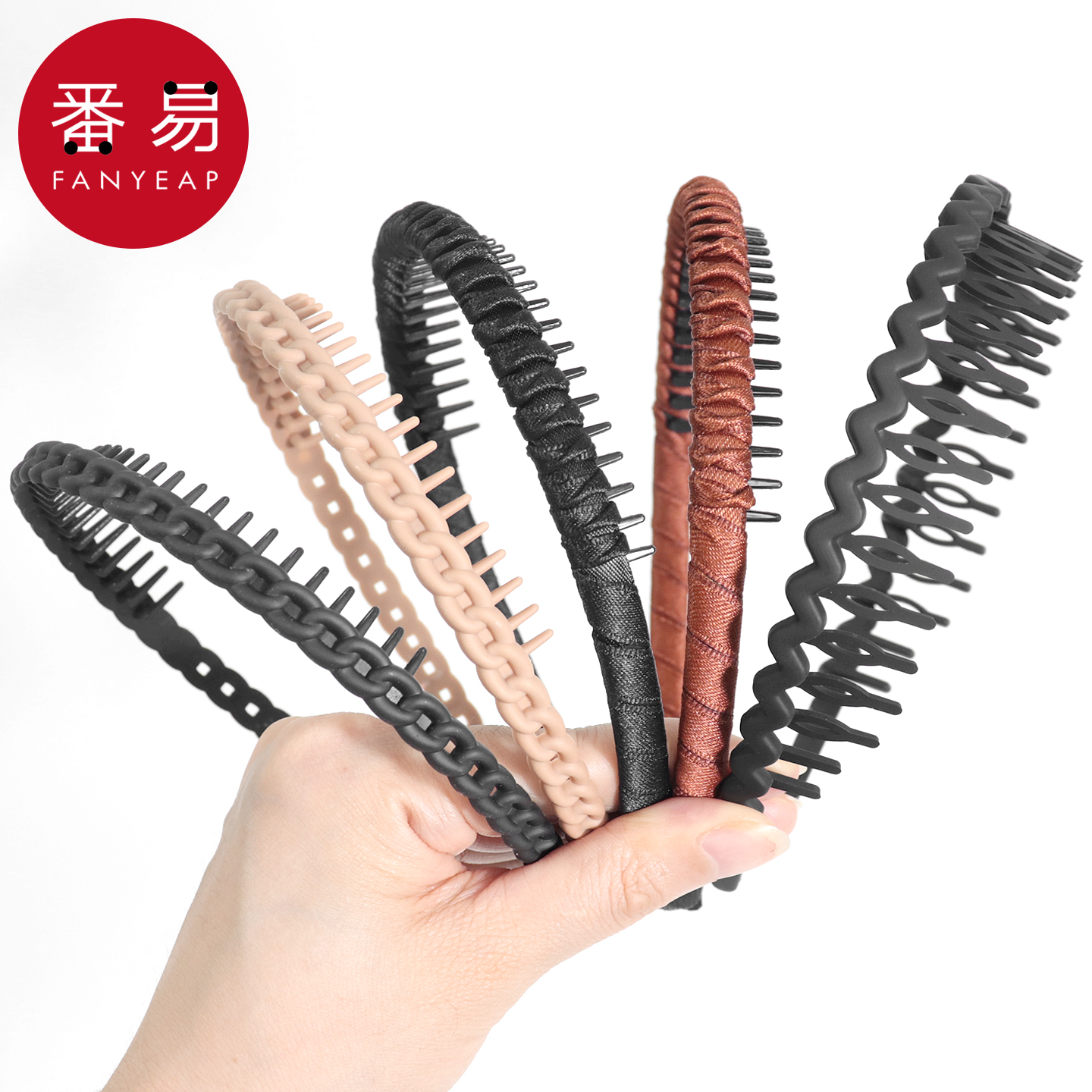 发箍/带齿B1pq808-夏天带齿洗脸头发发箍女士碎发发卡头饰压发圈