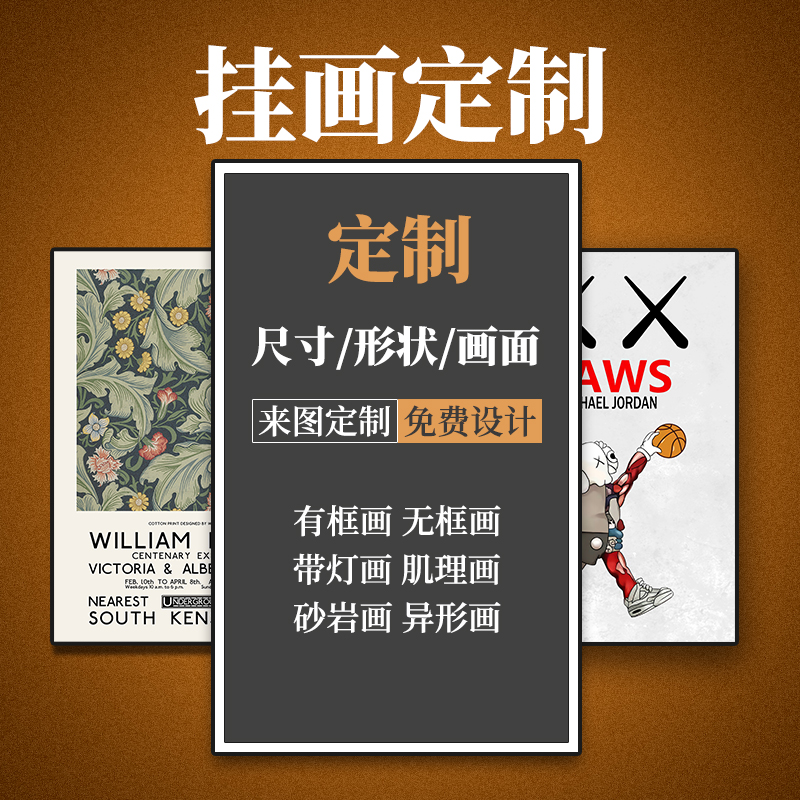 挂画定制来图定做装饰画有无框玄关客厅壁画订做婚纱照片放大墙画图片
