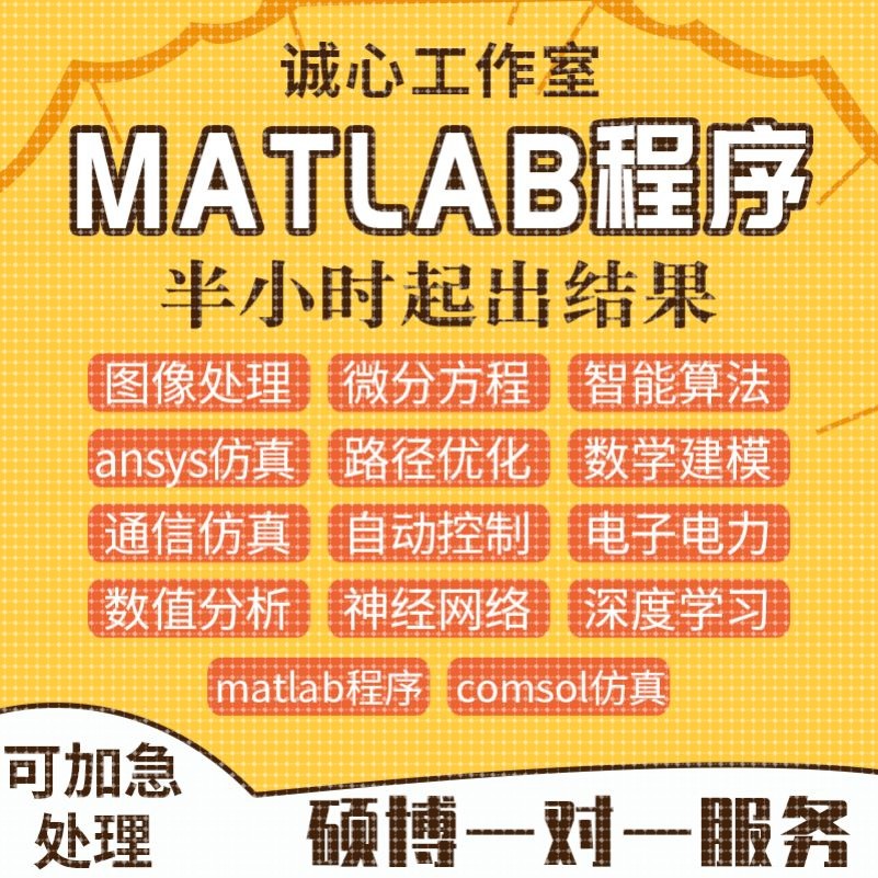 matlab代做图像信号处理神经网络Python深度学习遗传算法通信仿真
