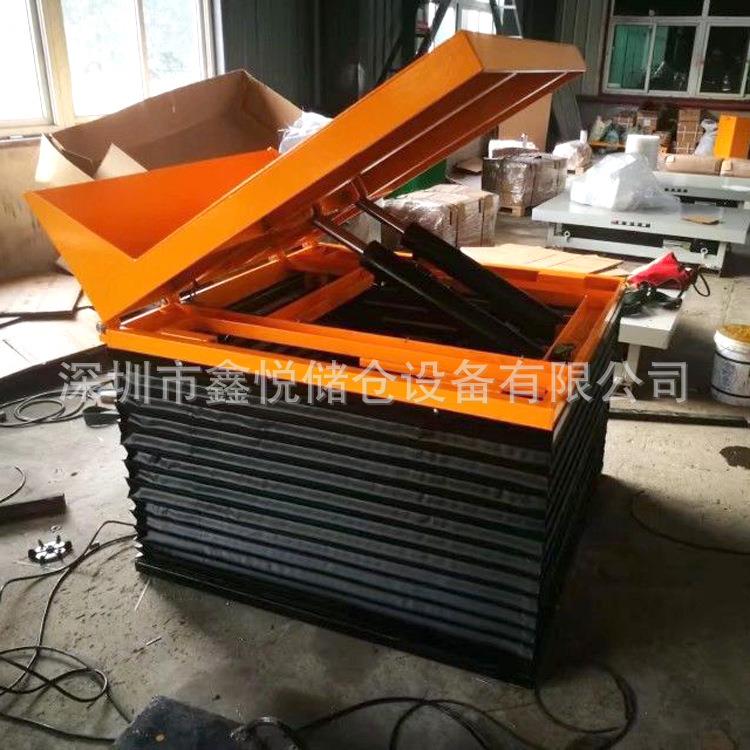 侧翻升降台电动液压侧翻升降平台台面倾斜固定升降机