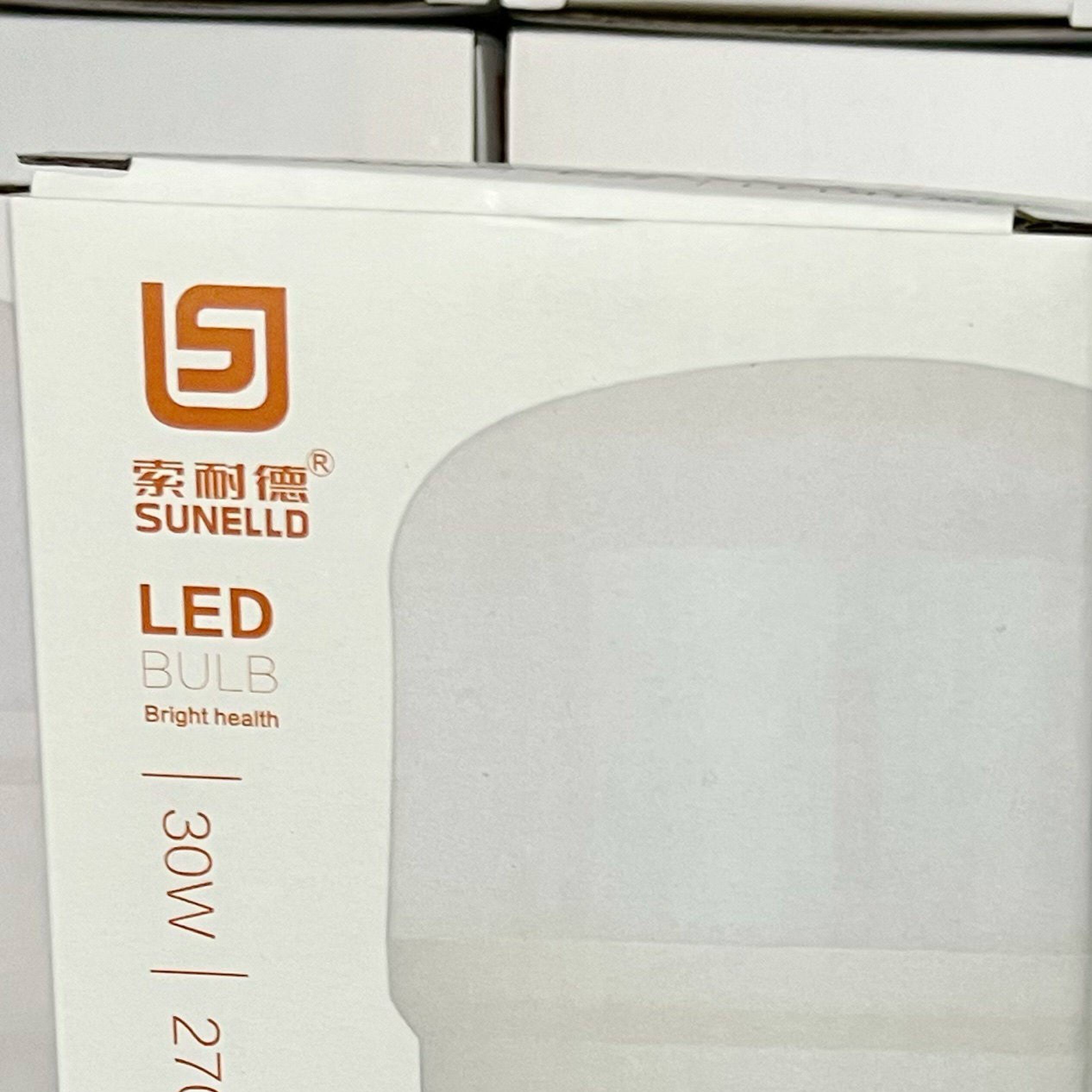 索耐德LED灯泡螺口E27 30W大功率灯泡家用照明灯4000k自然光