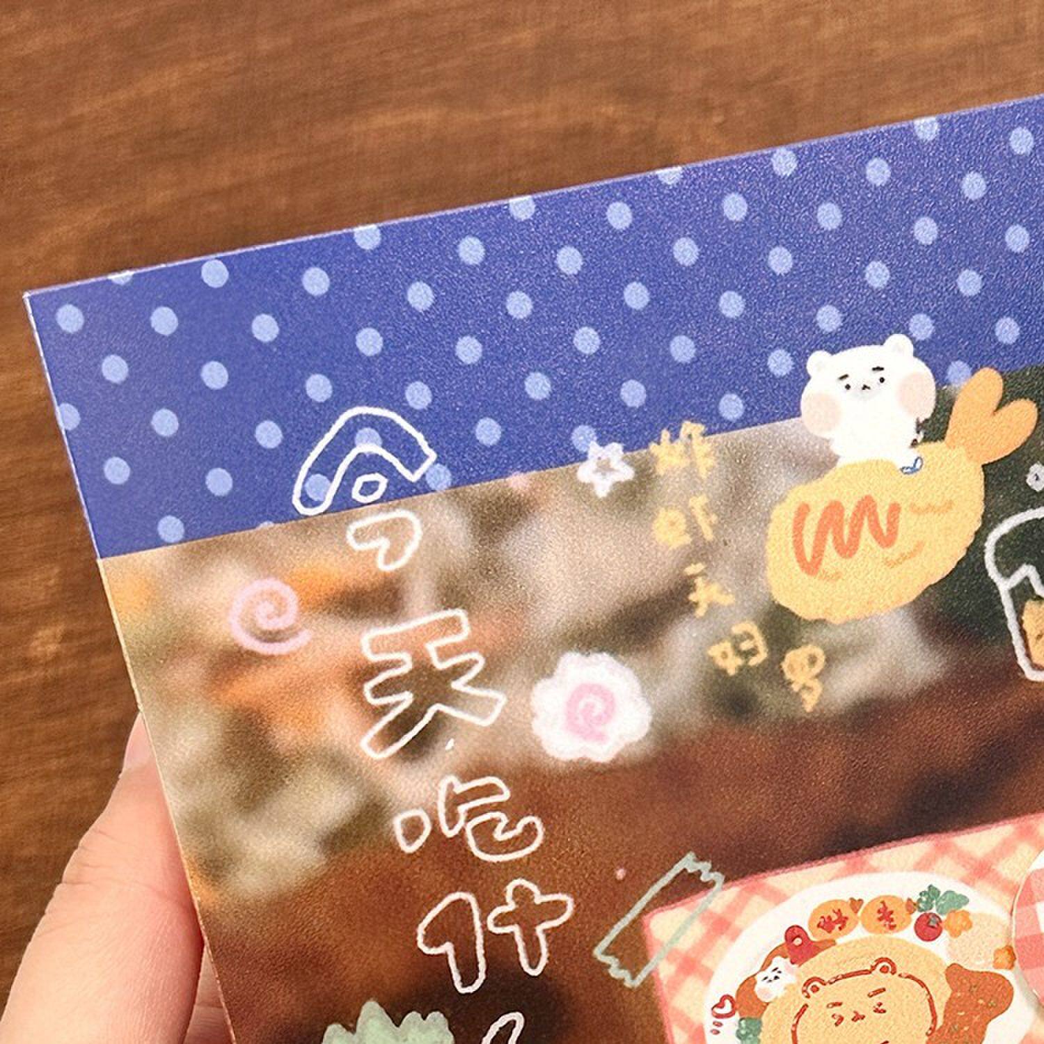 少女岛原创深夜食堂系列可爱料理小物A6侧插袋卡册贴纸收纳册