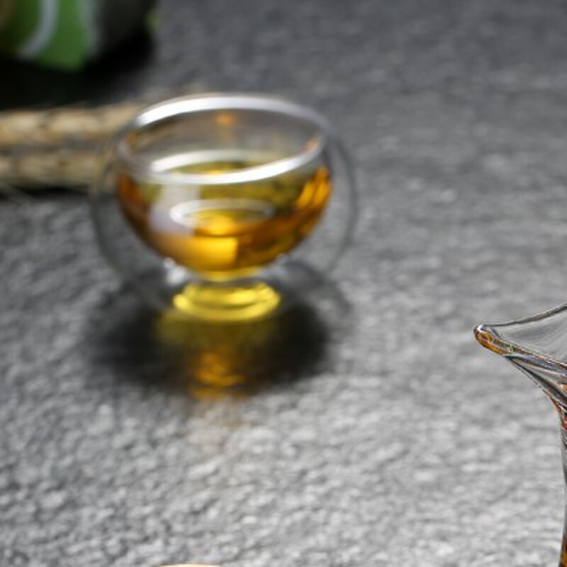 玻璃公道杯尖嘴过滤分茶器耐热月牙绿茶公杯加厚鹰嘴茶海功夫茶具