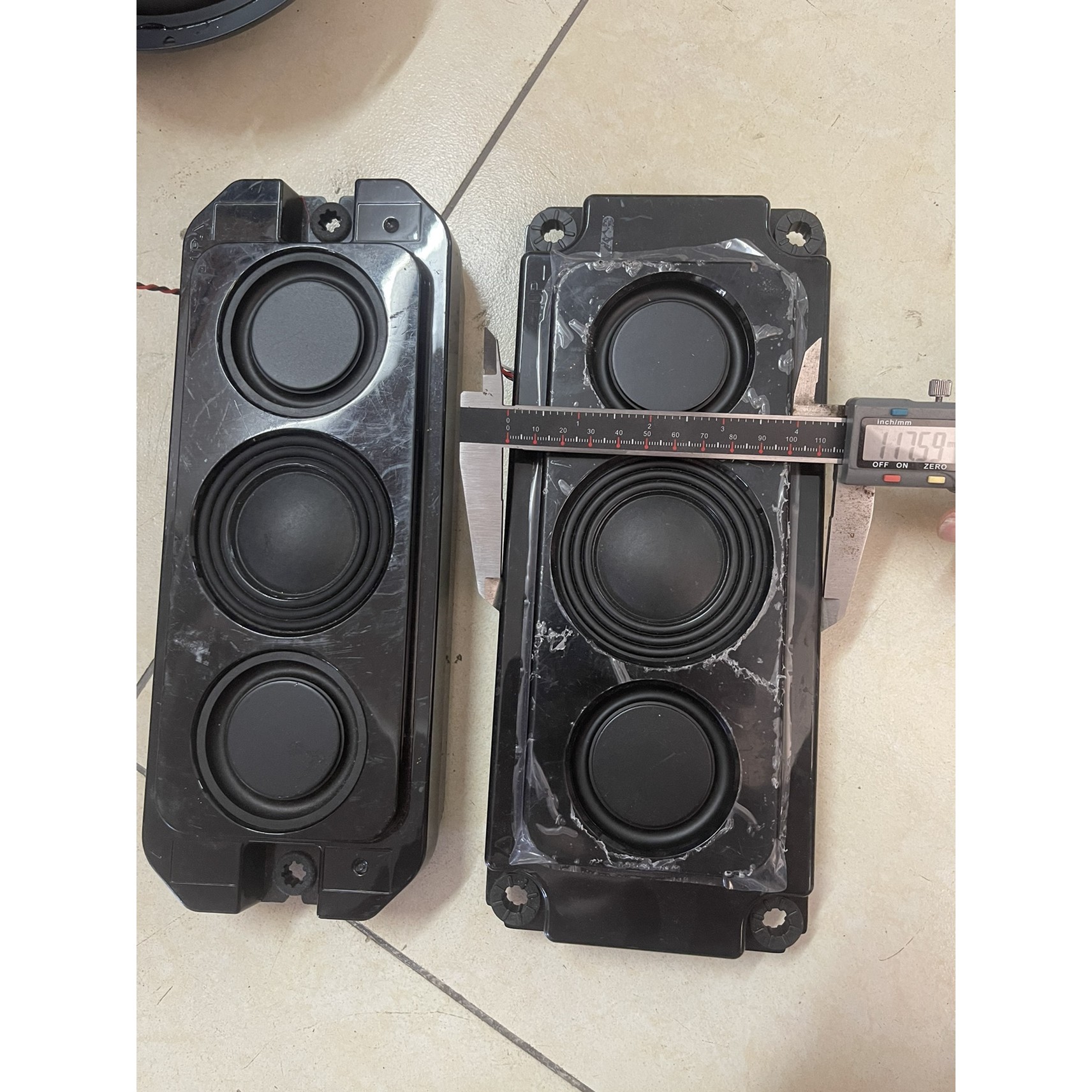 汽车超重低音喇叭3寸双音圈32瓦4辐射盘无源低音 一对价