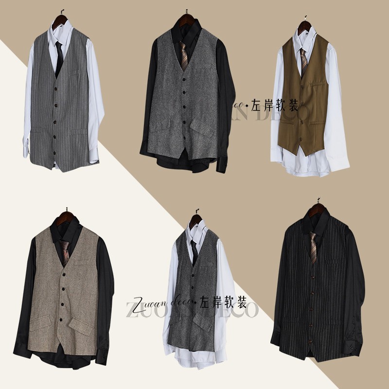 样板房衣帽间衣服男士绅士商务衣柜黑白衬衫领带全屋定制展厅软装