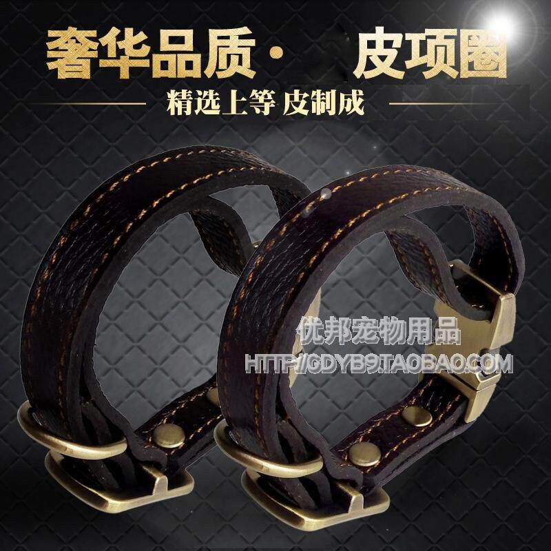 狗项圈皮质狗项圈中型犬狗脖套宠物项圈狗链小型犬狗脖圈金毛脖圈
