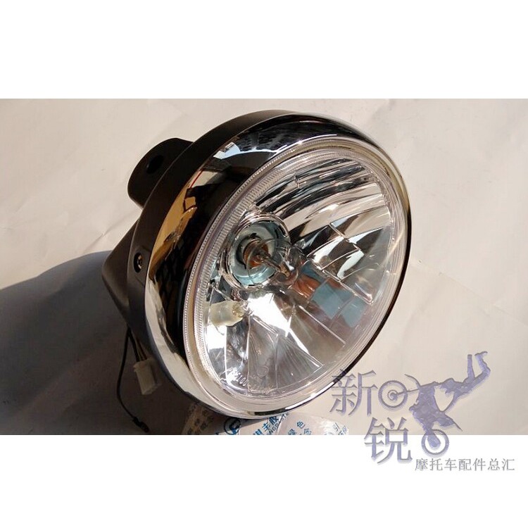 适用锐爽EN125前大灯EN125-3F EN150-A客厅灯银色灯圈前照灯车头