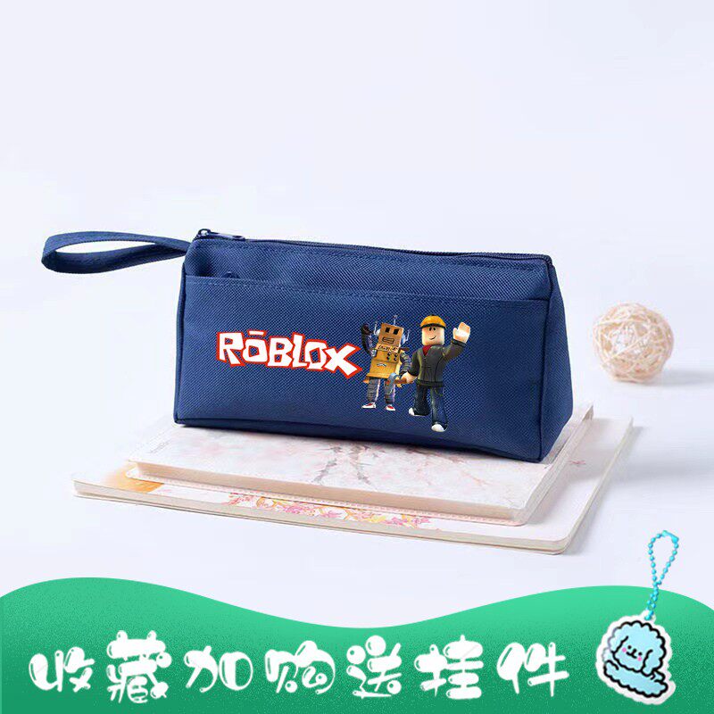 青少年ROBLOX虚拟世界双层帆布拉链大容量笔袋文具盒学生钱包用品