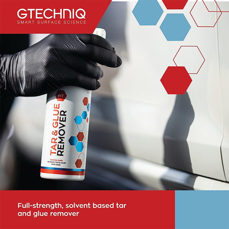 GTECHNIQ柏油沥青清除剂汽车玻璃黏胶强力去除剂不乾胶清洗溶解w7