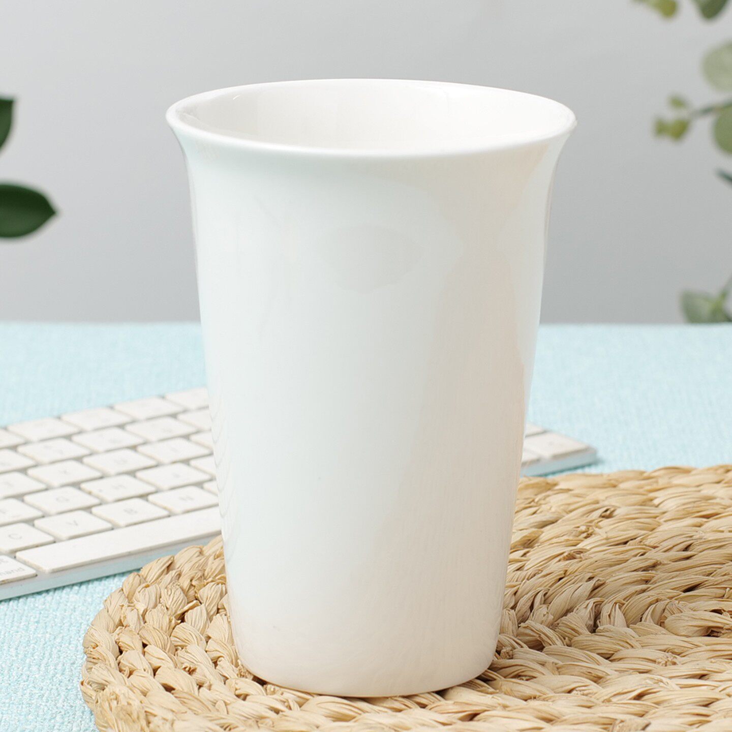 纯白骨瓷马克杯可乐杯柠檬杯喝果汁陶瓷杯子喝水杯奶茶杯餐饮杯子