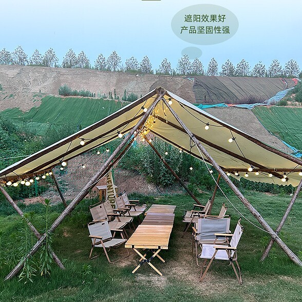 民宿旅游风景区聚会天和房型天幕公园户外露营野餐团建金属帐篷