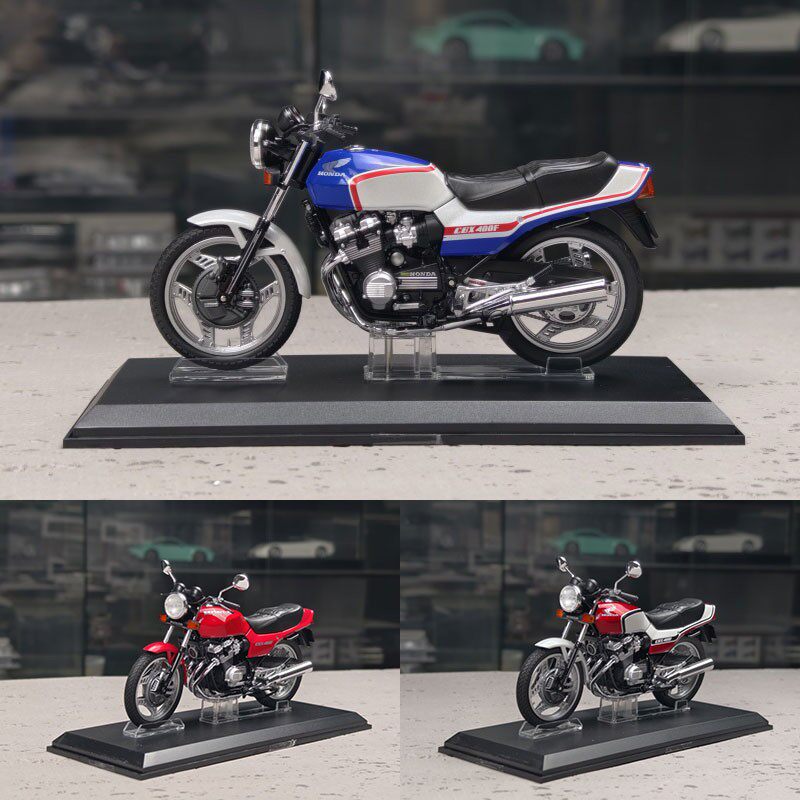 Aoshima 青岛社1/12本田CBX 400F 摩托车成品模型红白蓝 收藏送礼