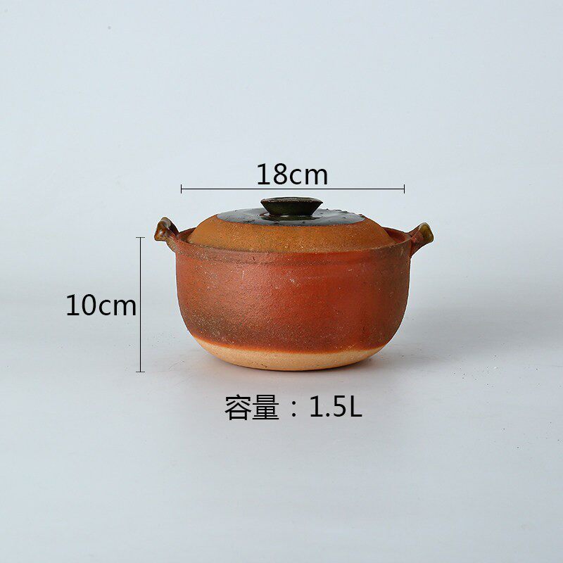 炖汤土罐子正宗土砂锅老式手工粗土炒菜家用燃气纯土无釉煲汤孕妇