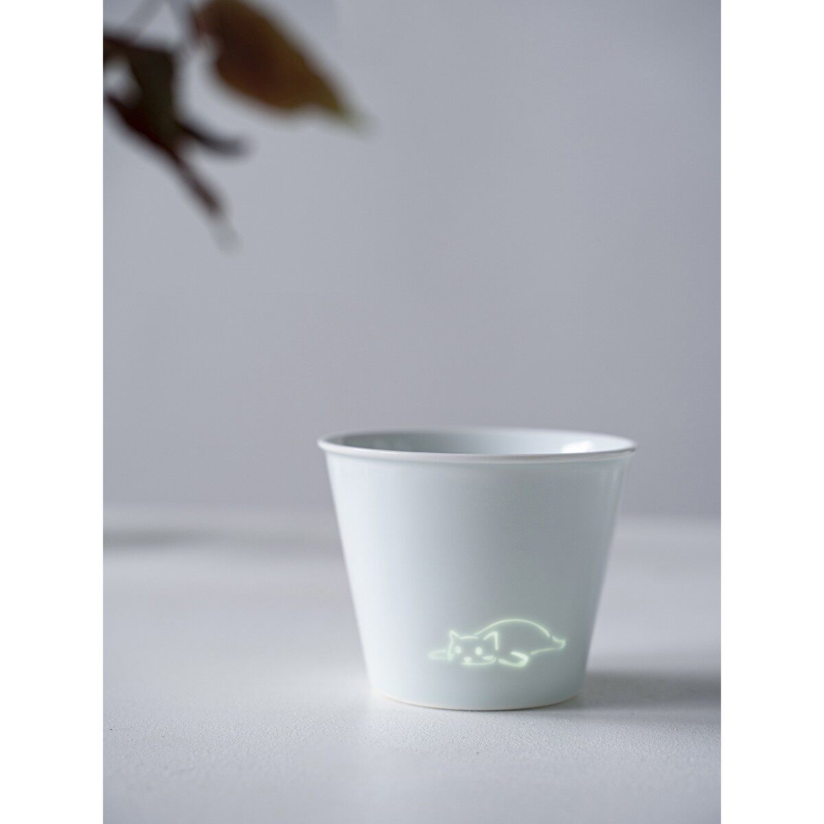 子木猫咪咖啡杯拉花杯牛奶杯情侣礼物景德镇手工玲珑陶瓷猪口杯