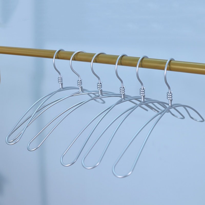成人铝合金金属衣架衣撑交叉双线铝衣架子无痕衣挂服装店10只包邮